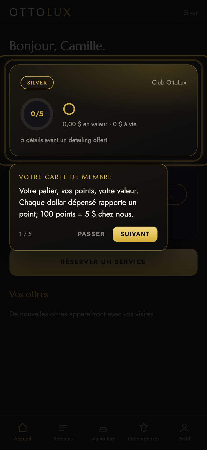 Guide animé intégré