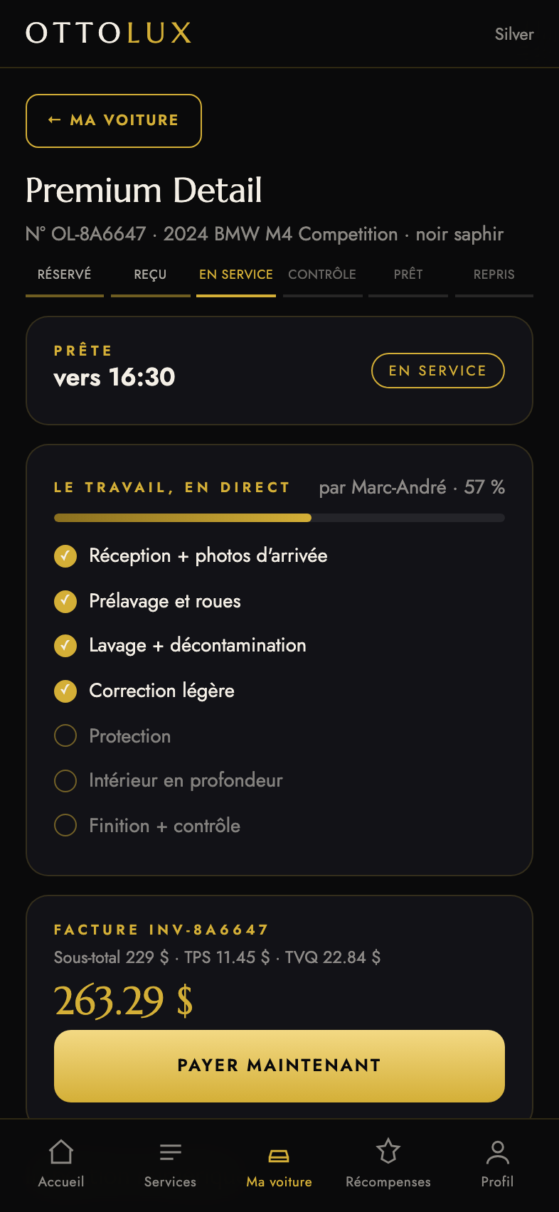 Suivi du travail en direct